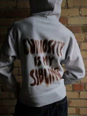 Grey/Brown Graphic Hoodie